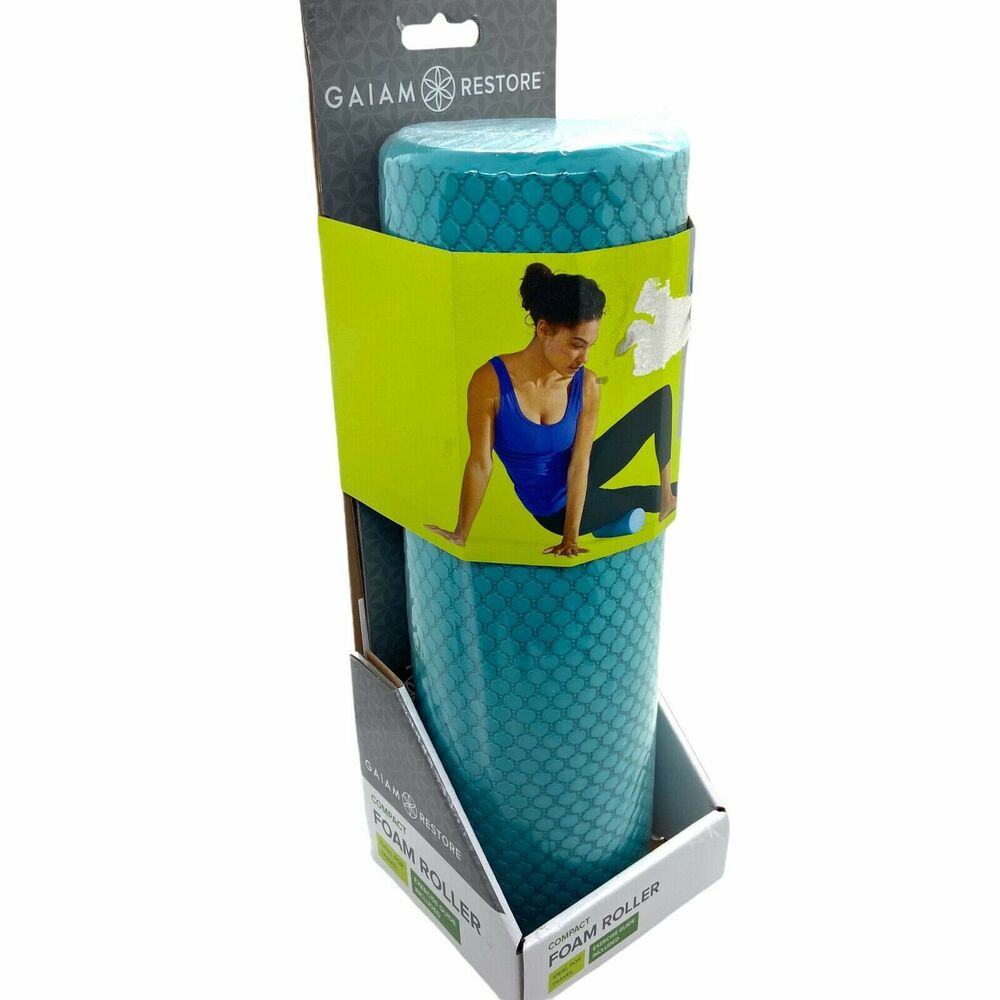 Gaiam Foam Roller Restore Aqua Relieve Stress Muscle Tightness Comfort Compact